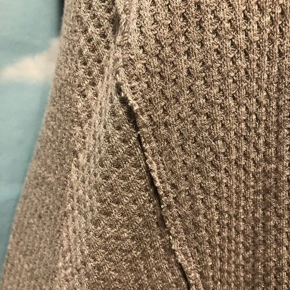 Hippie Love Gray Tank Dress, Soft Comfy Waffle Weave Boho Tank Dress!! - Picture 3 of 10